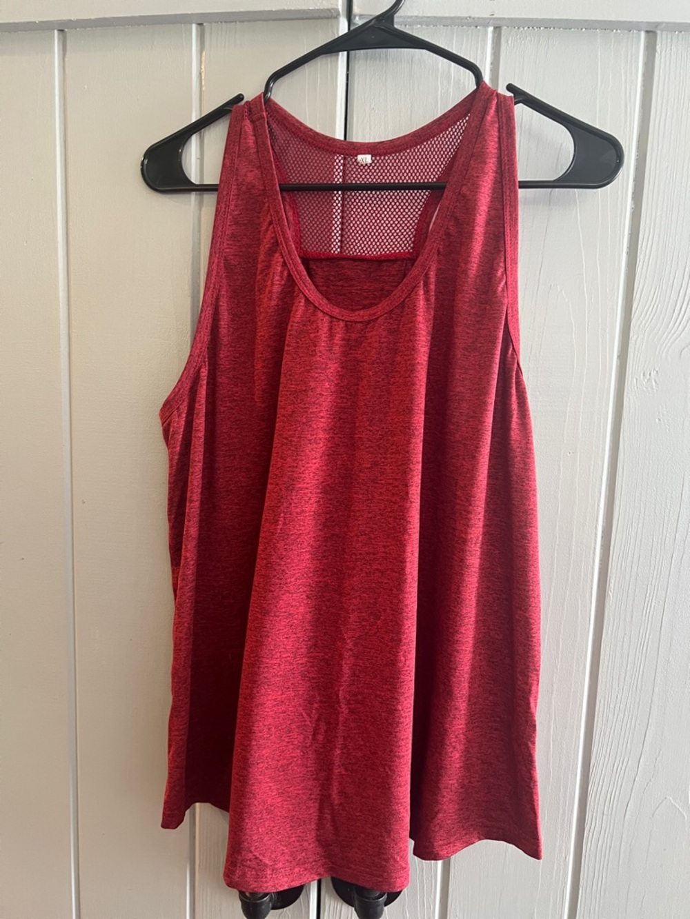 Amazon Red Women's Athletic Tank Top with Mesh Back